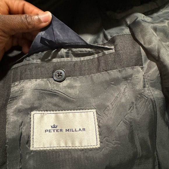 Peter Millar Wool Classic Fit Suit Blazer Jacket Size 46R - Picture 10 of 11